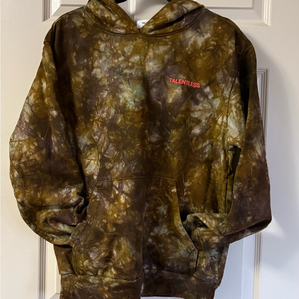 Talentless Earthy Tie-Dye Hoodie with Circle Logo